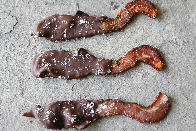 Sweet & Salty Chocolate Dipped Bacon