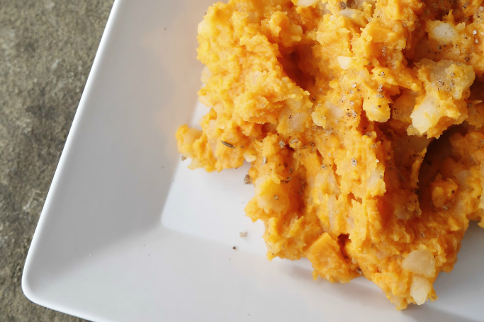 Cumin & Garlic Sweet Potato Mashers