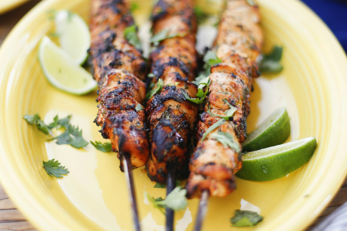 Honey Lime Chicken Skewers