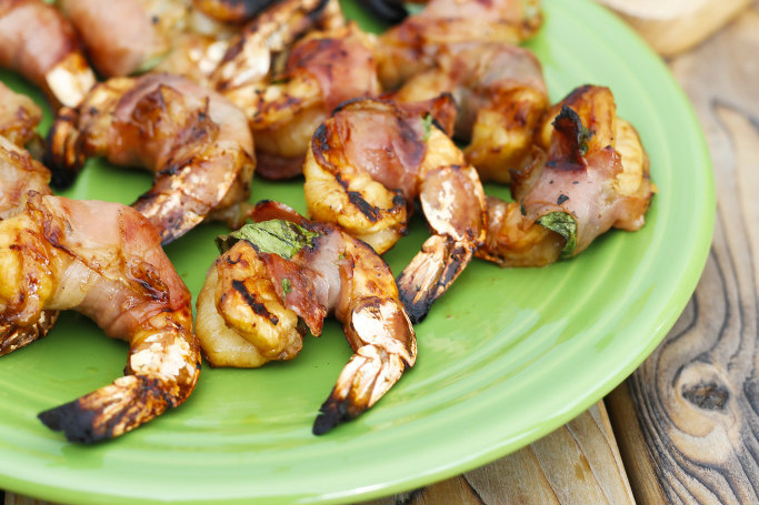 Prosciutto Wrapped Maple Chipotle Shrimp