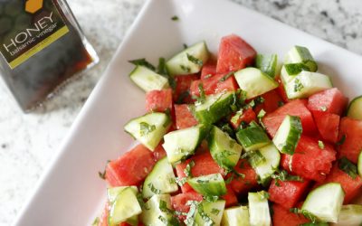 Watermelon & Cucumber Salad With Honey Vinaigrette